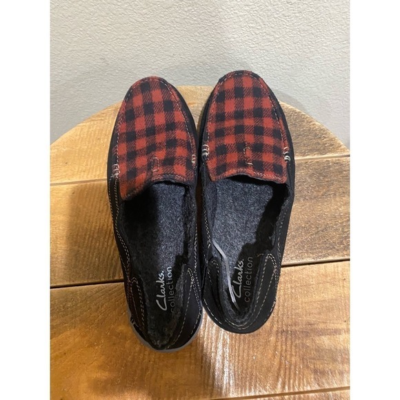 Clarks Mens Gorwin Slip On Buffalo Check Shoes size 8.5 - Picture 6 of 8